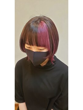 ヘアーデザイン アブー(hair design A BOO) デザインカラーミニウルフ