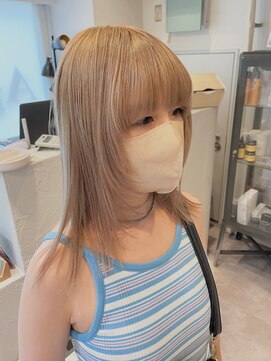 ベンジー 蔵前店(benji) ベージュカラー　顔周りレイヤー