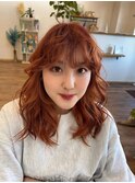 ジンジャーオレンジカラーで外国人風!