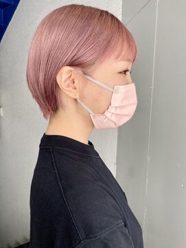 スー 渋谷(suu) ハンサムショートボブ前髪くびれショートボブ前下がりショート