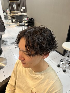 アイズ 海老名(AIZU) 波巻きパーマ　波巻きセンターパート　波巻きスパイラルパーマ