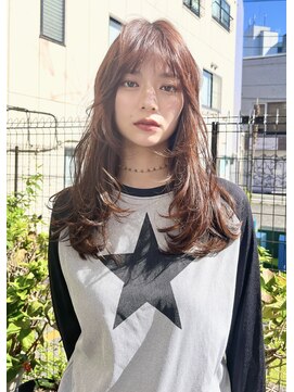 ノースイースト 登戸店(northeast) 【向ヶ丘遊園】セミロングレイヤー/レイヤー/レッドブラウン