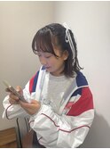 ダウンセット ハーフツイン ハーフアップ リボンアレンジ 東池袋