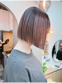 地毛風カラー/ナチュラルレイヤーカット/ショートボブ[船橋]