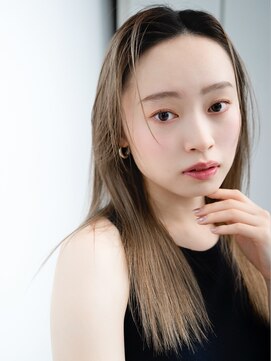 エインアンリー 表参道(AIN.ANLY.) フェイスレイヤー長めバングシンプルストレートパーマ大人女子