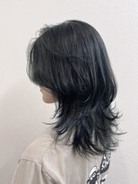 ハチ(HACHI)&nbsp;ロングウルフ×ブルージュカラー