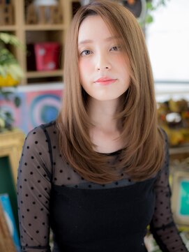 カバーヘアアンドスパ ブリス 浦和(COVER HAIR&SPA bliss) 大人美人韓国風艶感ストレートロングレイヤーc6浦和20代30代40代