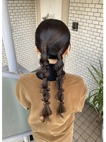 フェリーチェ(Felice)&nbsp;編み下ろし　ツインポニー　参列ヘア