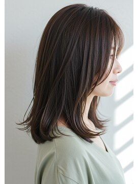 アントワープトーキョー(antwerp TOKYO) 30代40代50代フェイスレイヤー内巻きミディアム髪質改善白髪染め