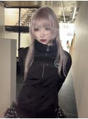 レイヤーウルフカット/ホワイトカラー