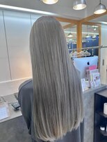 ユニ バイ マグ 長野店(Uni.by Mag) 透明感◎ハイトーンロングヘアダブルカラーブリーチグレージュ