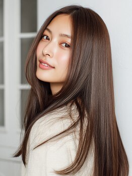 縮毛矯正でツヤ仕上がりが高評価♪ダメージ最小限の自然な仕上がり酸性ストレートも人気◎【南浦和】