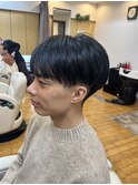 メンズスタイルラウンドマッシュシースルーマッシュ