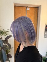 シールドヘアー 沖縄 新都心(C'LD Hair) ペールラベンダー×ホワイトデザイン/那覇美容室/新都心美容室