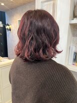 キャアリー(Caary) 福山美容室Caaryピンクブラウン艶髪ボブパーマ髪質改善20代30代
