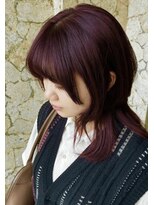アトリエ エス atelier es HAIRDESIGN&nbsp;ワインレッド×オレンジブラウン