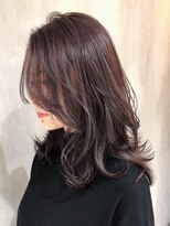 アルバム 新宿(ALBUM SHINJUKU)&nbsp;ピンクアッシュブラウン_耳かけウェーブパーマ_ba284331