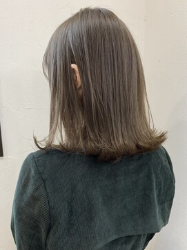 キラ 渋谷(KILLA) 【山下未紗】黒髪イルミナカラー髪質改善大人ボブグレーベージュ