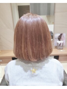 シェル 国分寺(shell) ハイライトピンクベージュベース☆ボブ