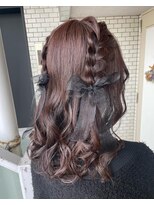 編み込み ハーフツイン ツインアレンジ ライブヘア イベントヘア
