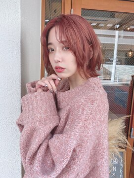 ルービック 京橋(Rubik's) ニュアンス外ハネ大人ウルフボブ×暖色おしゃれカラー