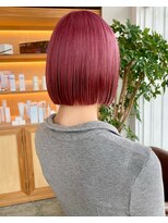 ユラギフロムユイマァル 水島店(YURAGI from YUIMARL)&nbsp;ぱつっとボブ×チェリーピンク