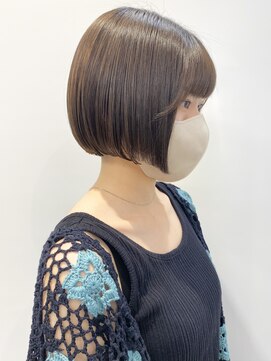 モリオフロムロンドン 松戸店(Morio from London) 【松戸　石山】丸み耳掛けミニボブぷつっとボブ前髪あり