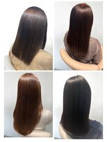 美容室フルール&nbsp;30代40代髪質改善ココアブラウン艶感ストレート透明感赤み消し