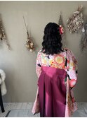 袴着付けとヘアセット【立川/袴/浴衣/成人式着付け/ヘアセット】