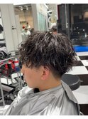 メンズツイストスパイラルマッシュパーマ