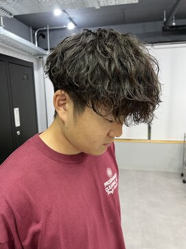 レブ 三条河原町(Reb,) パーマウェーブパーマメンズマッシュツーブロック