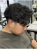 スパイラルパーマ短髪パーマ/メンズ/刈り上げ/眉毛/ツイスト