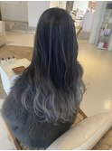 シルバーグラデーションバレイヤージュ