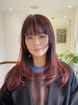 ビファインクーアヴェダ(Be fine coo AVEDA) 似合わせレイヤーカット チェリーブラウンカラー10代/20代
