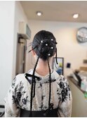 卒業式の着付け、ヘアーセット