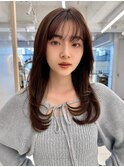レイヤー/ネビージュ/韓国ヘア/イメチェン/縮毛矯正/中野/