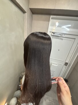 ファビ 渋谷(Fab) くびれヘア/暗めカラー/アプリコットオレンジ/縮毛矯正