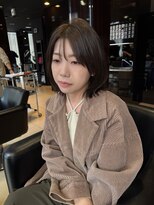 ナンブスカイ(nambu-SKY) くすみ艶ブラウン くびれボブ