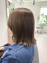 ゼン イシン 札幌(ZEEN I-SSHIN) 【髪質改善カラー×外はねミディアム】札幌駅美容室美髪髪質改善