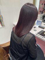 ザトエル 栄(THE TOEL) ●カシスレッド髪質改善イルミナカラーブリーチなしケアカラー