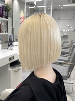 アッシュ 横浜西口店(Ash)&nbsp;横浜ボブ抜きっぱなしブリーチ前下がりボブ