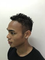 パティオンツー(PATIONN2)&nbsp;ワイルドツーブロックハードパーマセミウエットショートスタイル