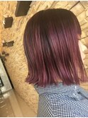 ぱつんとボブにBordeaux