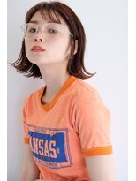 ラレイ(Lalei)&nbsp;【表参道/青山】オレンジベージュ×切りっぱなしボブ【ささき】