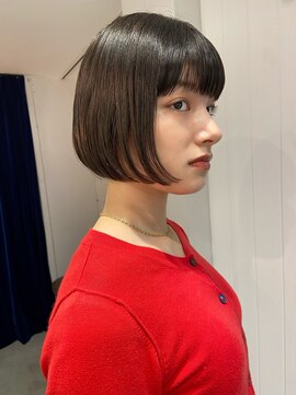 レトン 銀座(leton) ボブ/イヤリングカラー/くすみブルー[東銀座/銀座]