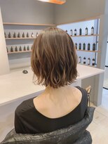 フランチェスカドット(francesca.)&nbsp;シフォンベージュ×切りっぱなしボブ【竹中慎治】梅田