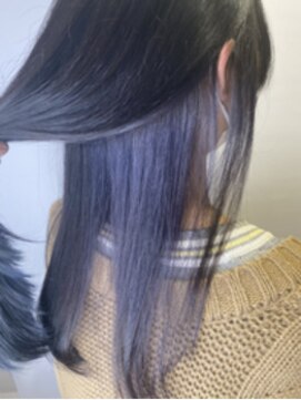 ナフィ バイ エイム 町田店(Nafie by eim) ネイビー/ネイビーブルー/インナーカラーネイビー/セミロング