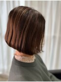 30代40代50代大人可愛い似合わせカット白髪ぼかしデザインカラー