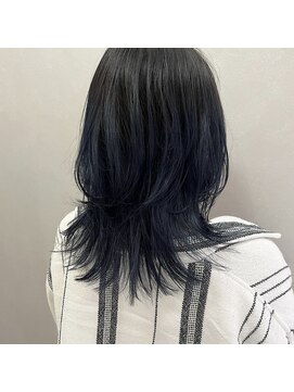 アンドワン 自由が丘(&ONE) 【&ONE 自由が丘】ネイビーカラー × ソフトウルフスタイル