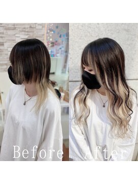 エクステ専門店あるじゃんすー 広島店 バイカラー#シールエクステ#レイヤーロング#美髪#広島
